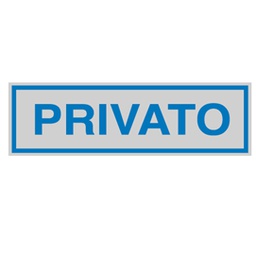 [77171] TARGHETTA ADESIVA 165x50mm PRIVATO