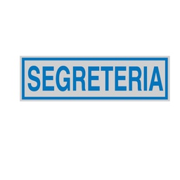 [77181] TARGHETTA ADESIVA 165x50mm SEGRETERIA