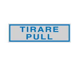 [77174] TARGHETTA ADESIVA 165x50mm TIRARE / PULL