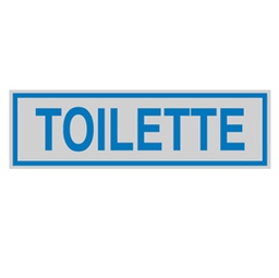 [77186] TARGHETTA ADESIVA 165x50mm TOILETTE