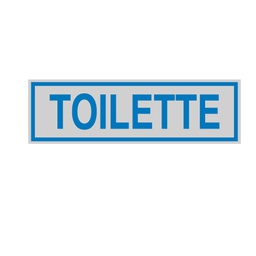 [77186] TARGHETTA ADESIVA 165x50mm TOILETTE