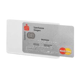 [82729] Tasca porta carte di credito argento trasp. 54x87mm RFID Secure Durable