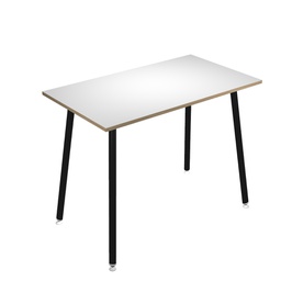 [92438] Tavolo alto 140x80xH105cm Nero/ Bianco Skinny Metal