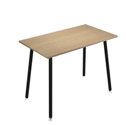 [92437] Tavolo alto 140x80xH105cm Nero/ Rovere Skinny Metal