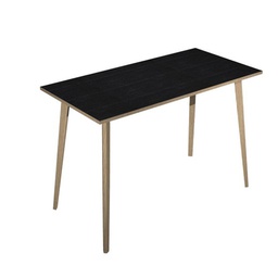[92493] Tavolo alto 160x80xH105cm Rovere/Nero venato Woody