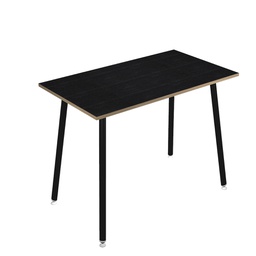 [92442] Tavolo alto 180x80xH105cm Nero/ Nero venato Skinny Metal