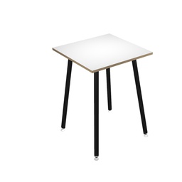 [92435] Tavolo alto 80x80xH105cm Nero/ Bianco Skinny Metal