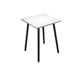 [92435] Tavolo alto 80x80xH105cm Nero/ Bianco Skinny Metal