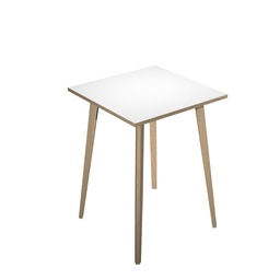 [92486] Tavolo alto 80x80xH105cm Rovere/Bianco Woody