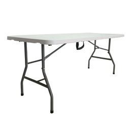 [91684] Tavolo pieghevole L183cm in HDPE bianco Horeca