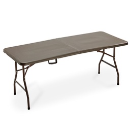 [91685] Tavolo pieghevole L183cm in HDPE noce Horeca