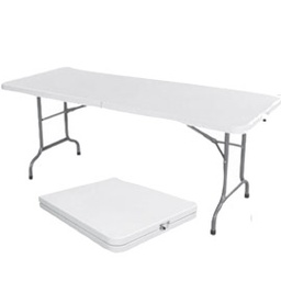 [64634] TAVOLO RETTANGOLARE PIEGHEV. IN PLASTICA 152x76cm - H74cm