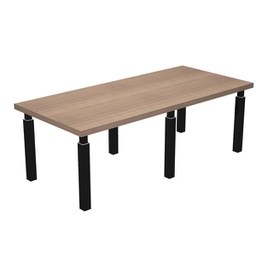 [96993] Tavolo riunione 220x100cm PRESTIGE QUADRO ciliegio arabis/nero