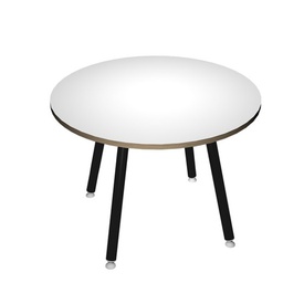 [92432] Tavolo riunione tondo D100cm Bianco Skinny Metal