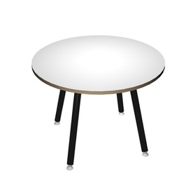 [92432] Tavolo riunione tondo D100cm Bianco Skinny Metal
