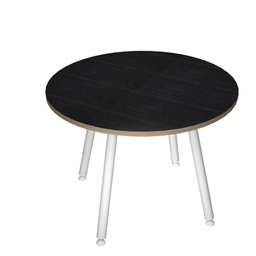 [92433] Tavolo riunione tondo D100cm Nero venato Skinny Metal