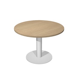 [83019] Tavolo riunione tondo D120cm gamba metallo Rovere - AgorA' Direction