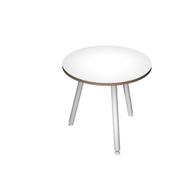 [92429] Tavolo riunione tondo D80cm Bianco Skinny Metal