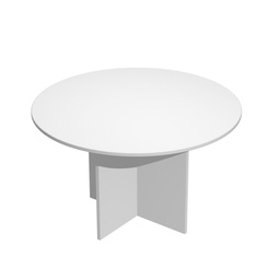 [89536] Tavolo riunioni 4 posti D120 x H72cm Bianco - EASY