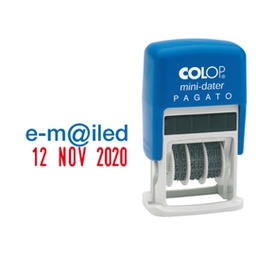 [38121] Timbro mini S160/L2 DATARIO + RICEVUTO 4mm autoinchiostrante COLOP