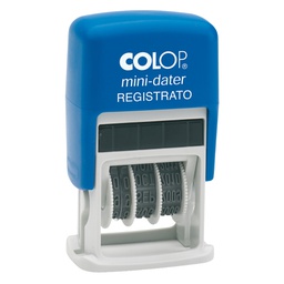 [38122] Timbro mini S160/L3 DATARIO + REGISTRATO 4mm autoinchiostrante COLOP