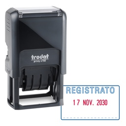 [86977] Timbro Printy 4750/1 4.0 41x24mm DATARIO+REGISTRATO autoinch. TRODAT