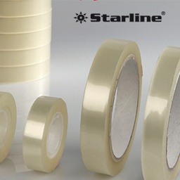 [STL6201] TORRE 8 ROTOLI NASTRO ADESIVO 19MMX33MT TRASPARENTE STARLINE
