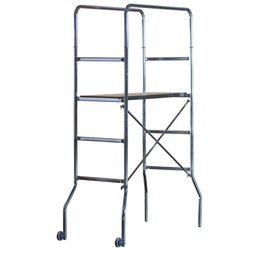 [80749] TRABATTELLO in ACCIAIO ZINC. 130x60cm - H188cm Trio