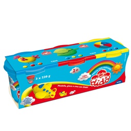 [51276] TRIS BARATTOLI DIDO' 220GR GIALLO-ROSSO-AZZURRO
