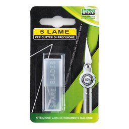 [53786] TUBETTO 5 LAME RICAMBIO PER CUTTER HOBBY KNIFE ART.B-56