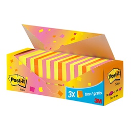 [94380] VALUE PACK 21+3 BLOCCO 100fg Post-it  colori assortiti 76x76mm 72GR 654-NP24