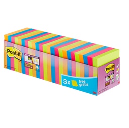 [94379] VALUE PACK 21+3 BLOCCO 90fg Post-it® Super Sticky colori assortiti 76x76mm