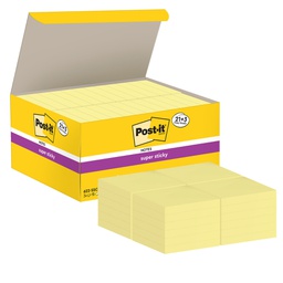[74002] VALUE PACK 21+3 BLOCCO 90fg Post-it® Super Sticky Giallo Canary 47.6x47.6mm