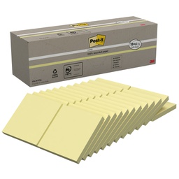 [80057] VALUE PACK 24 BLOCCO 100fg Post-it® CARTA RICICLATA GIALLO 76X76MM 654-RYP24