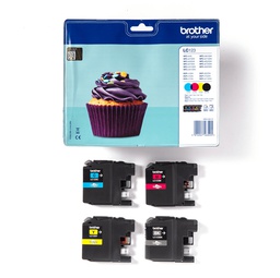 [BROLC123VP] VALUE PACK 4 INK NERO CIANO MAGENTA GIALLO LC-123VALBP