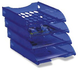 [45370] Vaschetta portacorrispondenza forate E040 blu trasp.FELLOWES