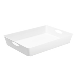 [71103] VASSOIO MULTIUSO 37,5x26,6xH6cm BIANCO LIVING