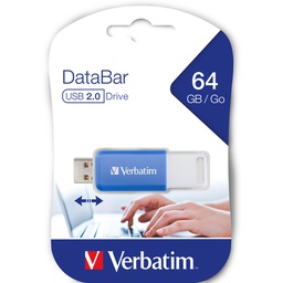 [VERB49455] Verbatim V DataBar USB 2.0 Drive Blu 64GB