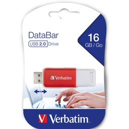 [VERB49453] Verbatim V DataBar USB 2.0 Drive Rosso 16GB