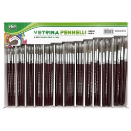 [56884] VETRINETTA 228 PENNELLI PUNTA TONDA pelo di pony SERIE 9124 LEBEZ