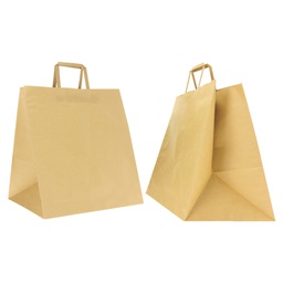 [101978] Scatola 100 Shoppers carta craft 40x35x35cm Flat Maxi Plus avana