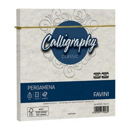 [100416] 25 buste Calligraphy Pergamena 170x170mm 90gr perla 10 Favini