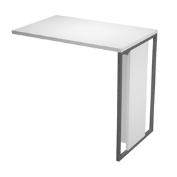 [100900] ALLUNGO REVERSIBILE DX/SX 80x50cm BIANCO gamba ANTRACITE per SCR. ESSENCE