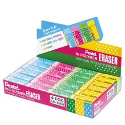 [80890] Display 48 mini gomme HI Polymer colori assortiti Pentel