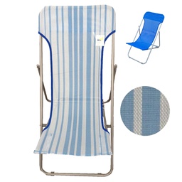 [95737] Sdraio pieghevole con righe azzurre Beach