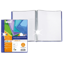 [98993] Portalistini personalizzabile ASSO TI 15x21cm 80 buste blu Sei Rota