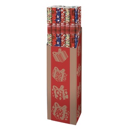 [99104] Rotolo carta regalo natale Bambini 3x1mt colori assortiti Sadoch