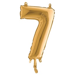 [99147] Palloncino in mylar h.36cm numero ''7'' oro Big Party