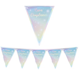 [99165] Festone bandiere Buon Compleanno Soft Rainbow lungh.3mt Big Party