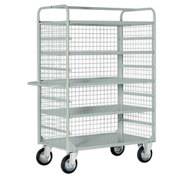 [99059] Carrello da lavoro 4 piani estraibili con sponde portata 450kg